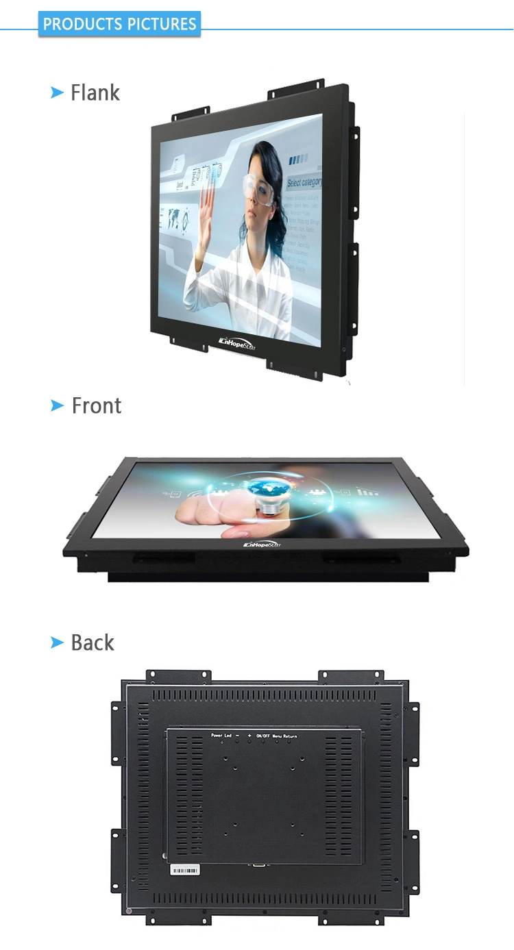 Embedded Industrial Display 19 Inch Touch Screen Monitor Wide LCD Monitor