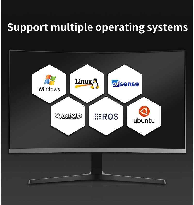 J4125 Quad Core 4 LAN AES Ni Pfsense Mikrotik Network Firewall Appliance Desktop Mini PC