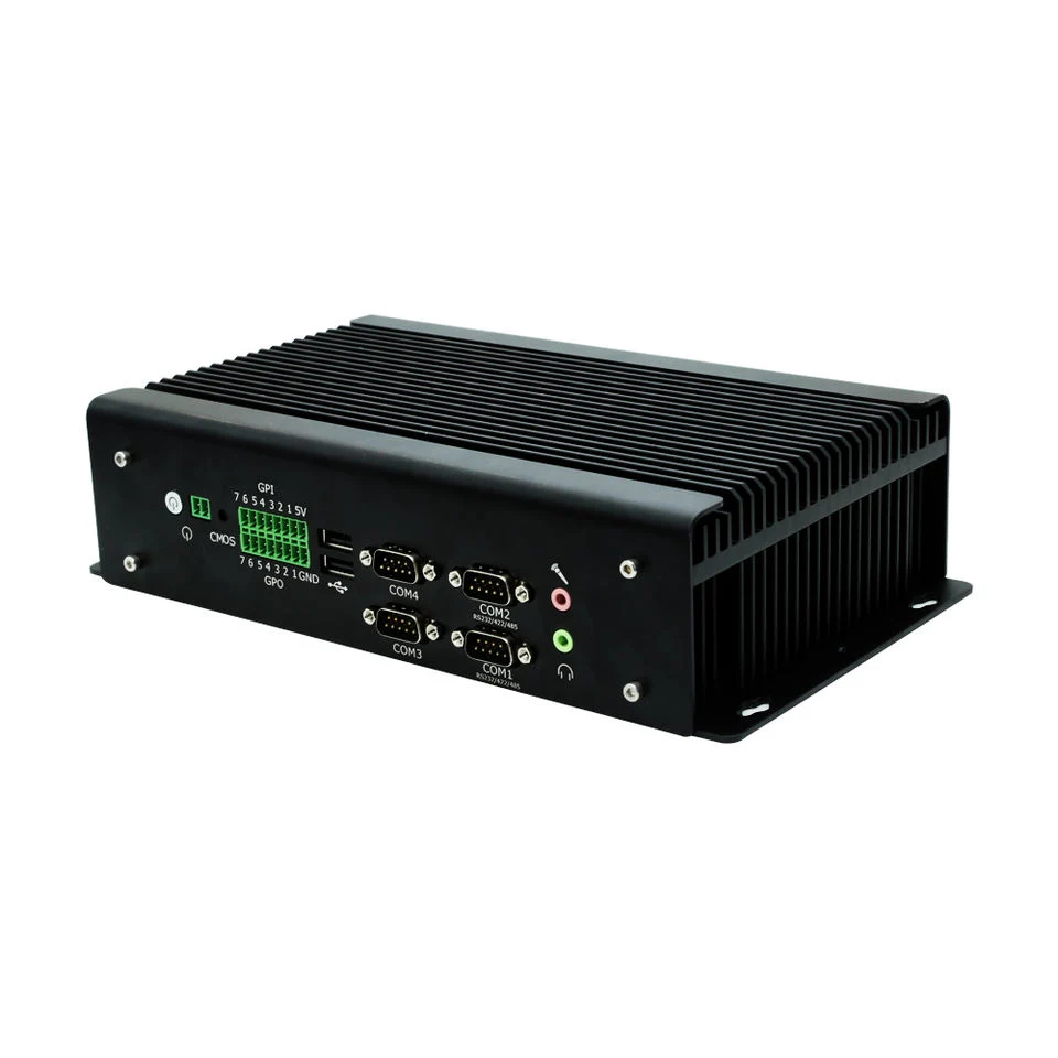 Fanless Industrial Mini PC with Gpio Core I5 10200h 2X 2.5gbe LAN 6*COM 3*Display 4G Win11 Rugged Mini Computer