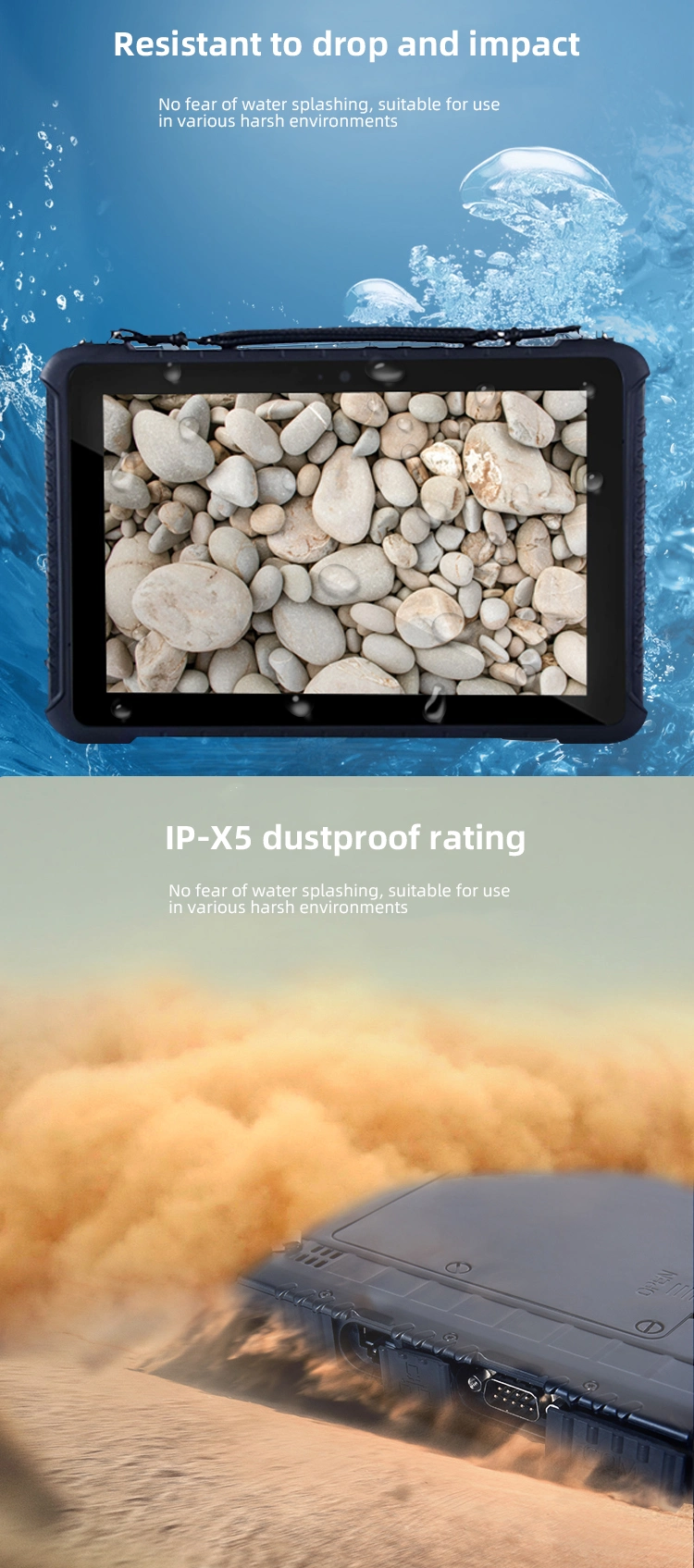 10.1 Inch Waterproof WiFi Handheld Pdas Industrial Rugged Tablet PC with NFC