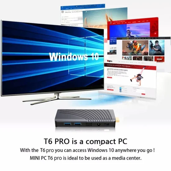 Новый заводской поставщик продукта Дешевая настройка T6 PRO Intel All in One PC UHD Graphics 600 Mini PC