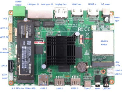 Мини-ПК Mekotronics R58X-4G M. 2 Pcie Nvme HDMI с входом Linux 6 топов 16 + 128 г